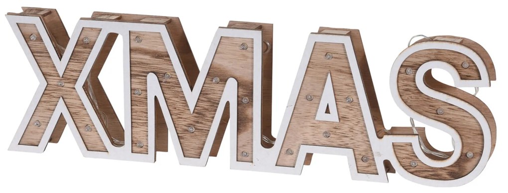 Decoração Letras Madeira 25Led 38CM