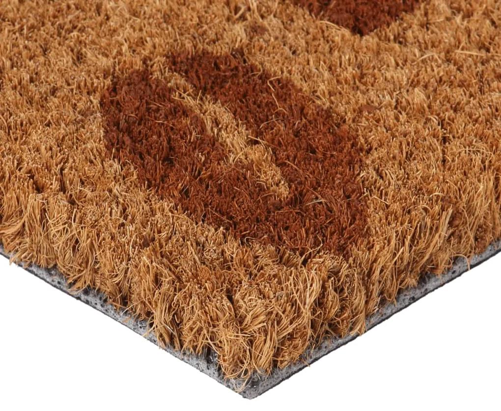Tapete de porta 45x75 cm fibra de coco tufada natural