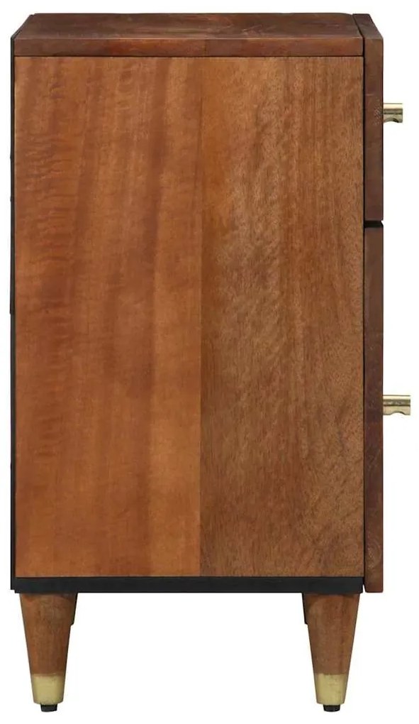 Mesa de Cabeceira Castanho mel Madeira maciça 50 x 33 x 60 cm