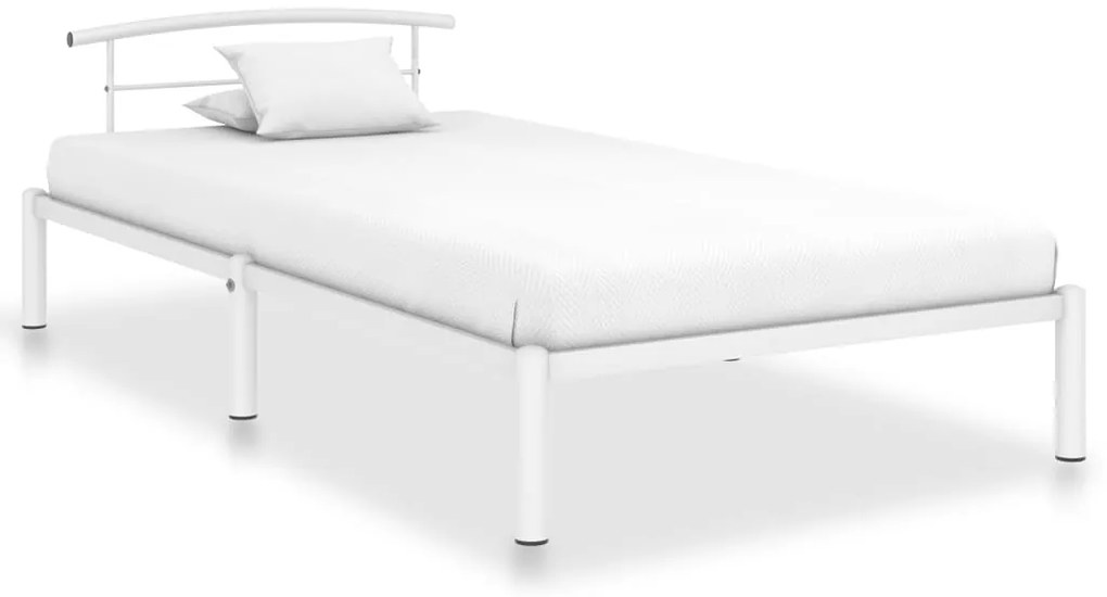 vidaXL Estrutura de cama metal 90x200 cm branco
