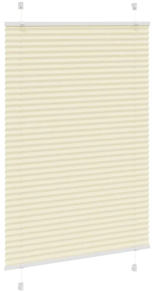 Creme Plissada Cega 85x150 cm Largura Tecido 84,4 cm Poliéster