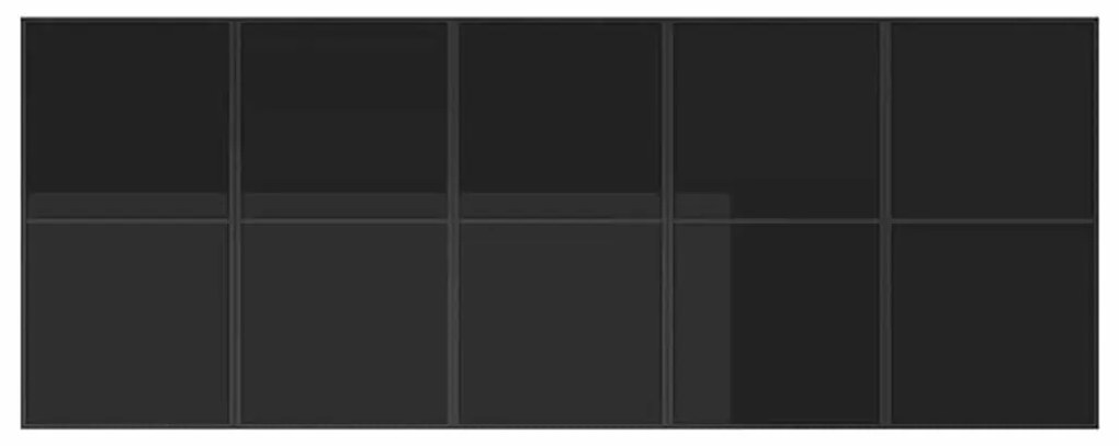 Conjunto de Jantar de Jardim vidaXL com 19 Peças e Almofadas Aço Preto