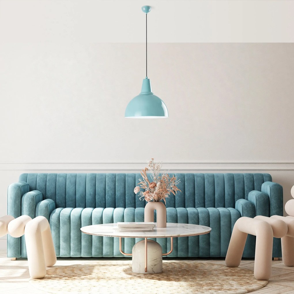 Candeeiro Suspenso Kure – Turquesa – Ø30 h:25 cm