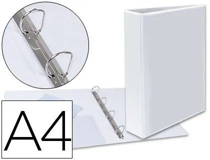 Pasta Canguru Esselte 4 Argolas Mistos de 40mm Din A4 Plástico Branco