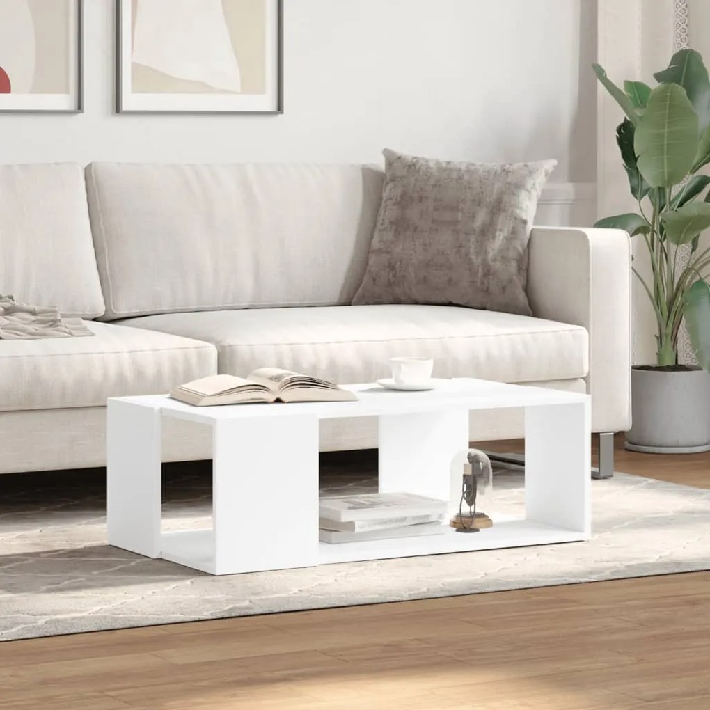 Mesa de centro 89,5x48x30 cm derivados de madeira branco