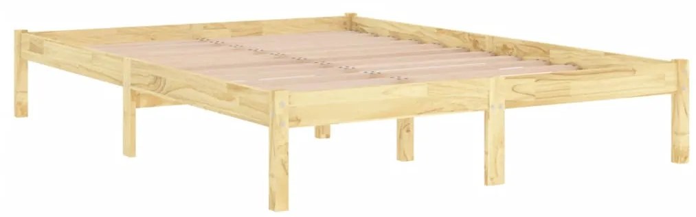 Estrutura de cama casal 135x190 cm madeira maciça