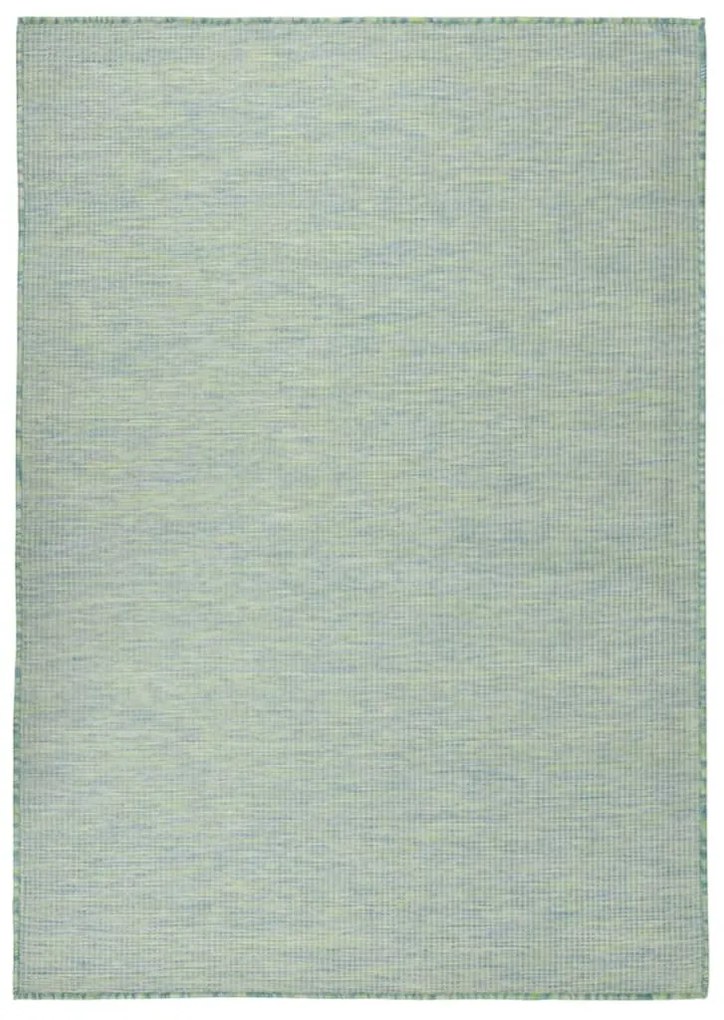 Tapete de tecido plano para exterior 200x280 cm turquesa