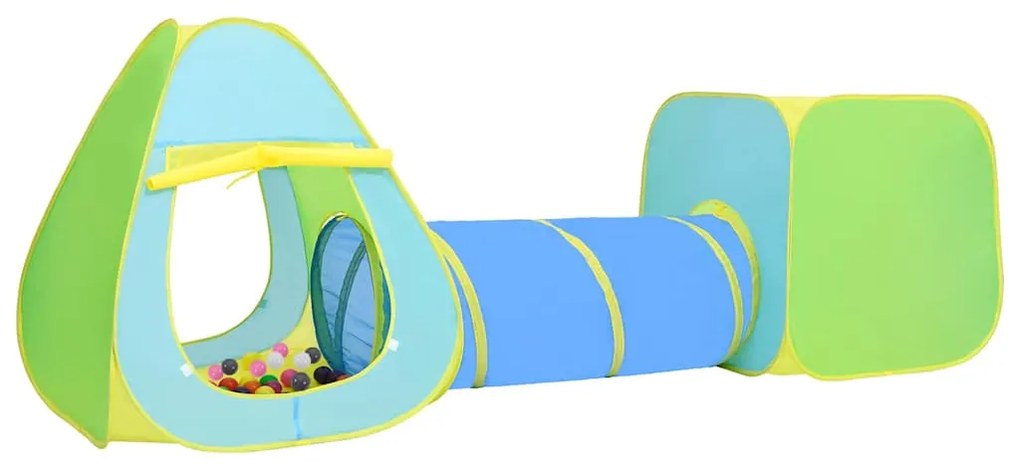 vidaXL Tenda de brincar infantil com 350 bolas multicolorido