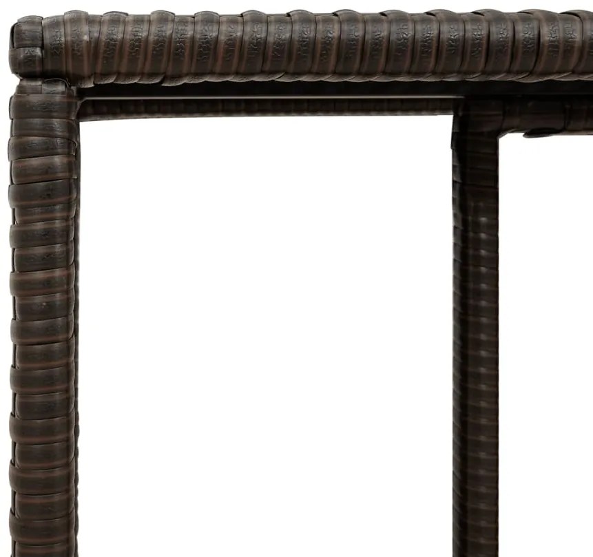 Prateleiras de arrumação 2 pcs vime PE castanho