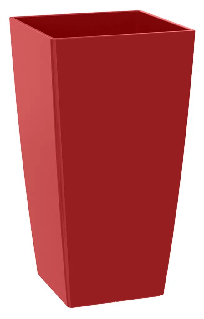 Vaso Pisa 14X14X26cm 3.5L Vermelho Escuro