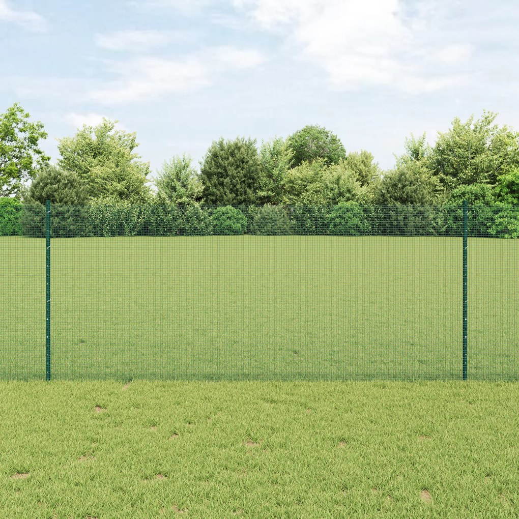 vidaXL Conjunto de Cerca de Jardim Conjunto de 2 Verde Aço Galvanizado