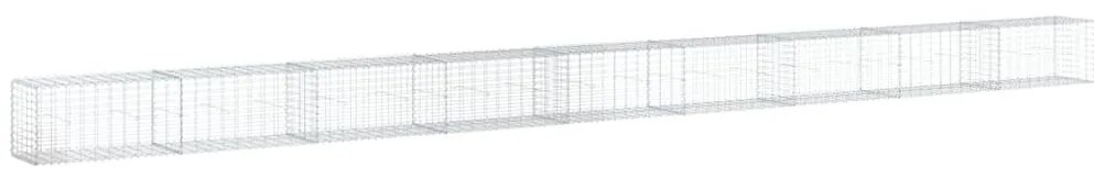 Cesto gabião com cobertura 900x50x50 cm ferro galvanizado
