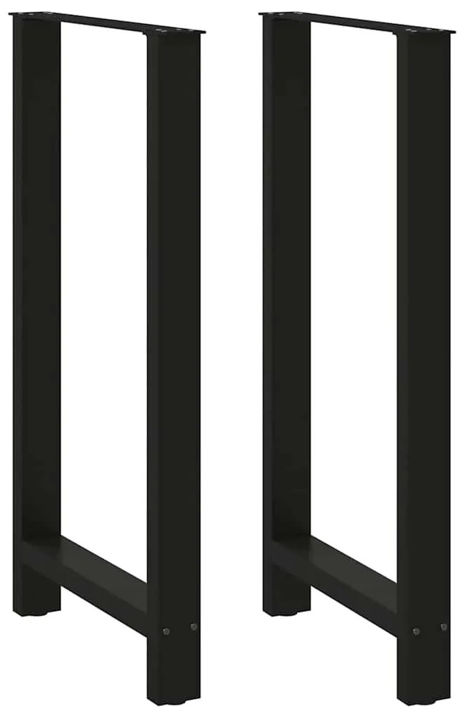 Pés para mesa de bar pretos 2 peças 60x(110-111) cm aço