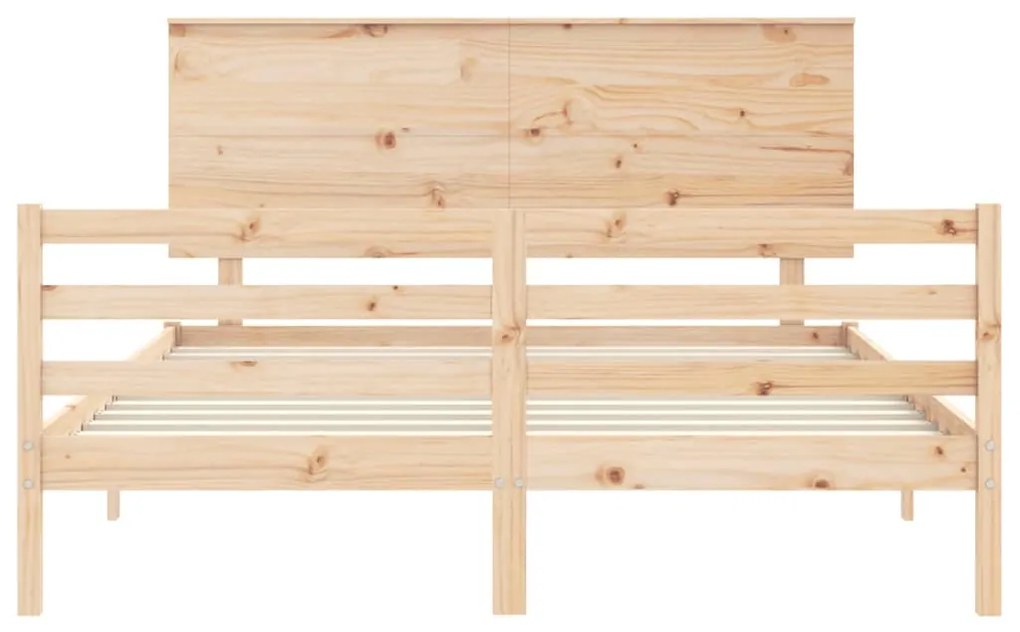 Estrutura de cama King Size com cabeceira madeira maciça
