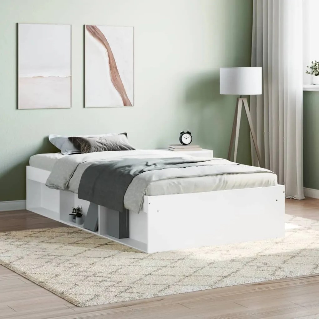 vidaXL Estrutura de cama 90x200 cm branco