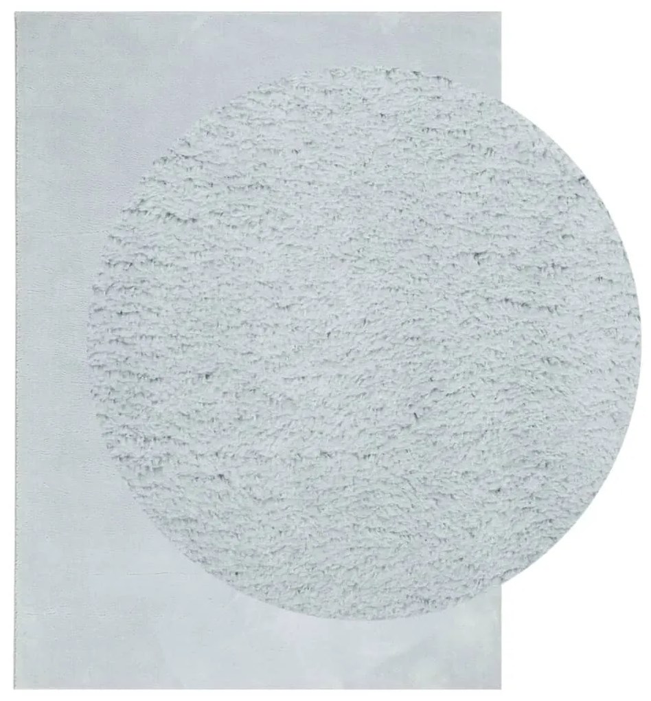 Tapete pelo curto macio e lavável HUARTE 200x280 cm azul