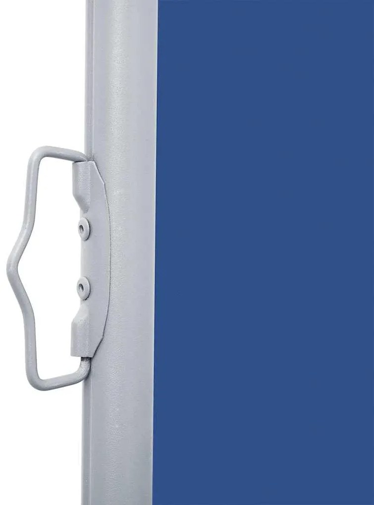 Toldo lateral retrátil para pátio 170x1200 cm azul