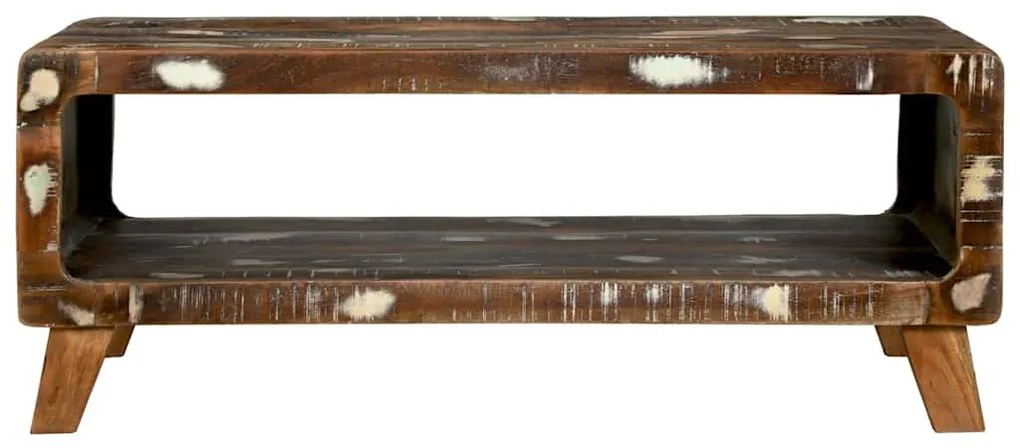 Mesa de Café 90x50x35 cm Madeira Recuperada Sólida