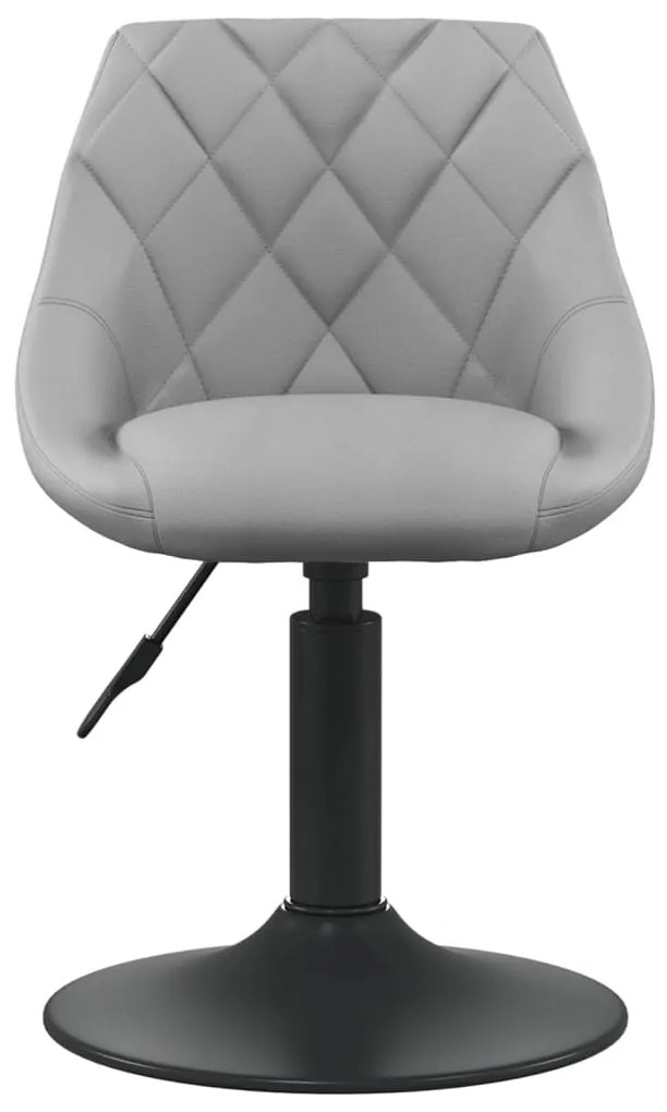 Cadeiras de jantar giratórias 6 pcs veludo cinzento-claro