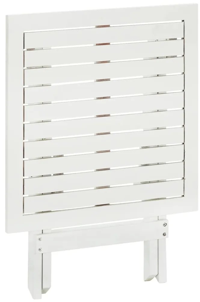 Mesa de bistrô 46x46x47 cm madeira de acácia sólida branco
