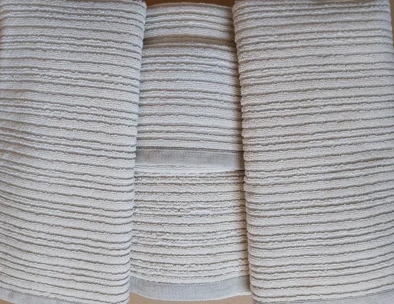 6 Toalhas de banho  jacquard - 550 gr/m2 - algodão C/ Linho