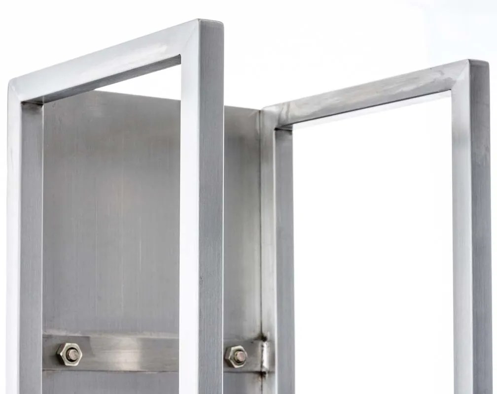 Suporte para lenha Spark 25 x 120 x 25 cm Prateado