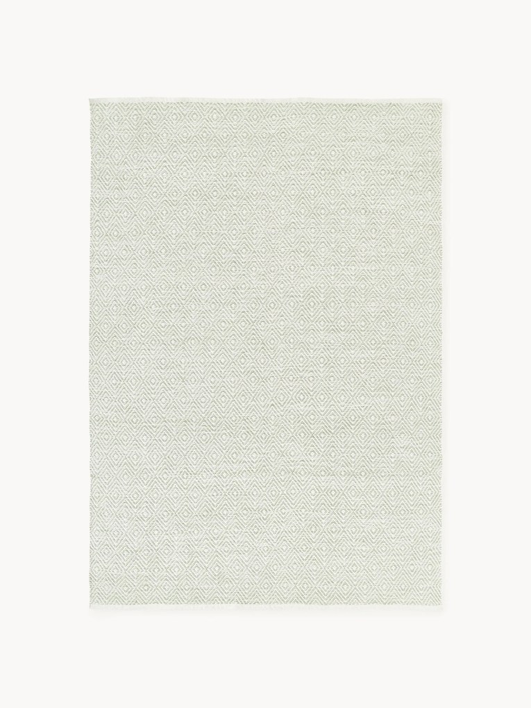 Tapete artesanal para exterior com padrão de losangos vintage Rika