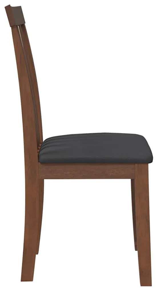 Cadeiras de jantar com almofadões 2 pcs madeira maciça castanho