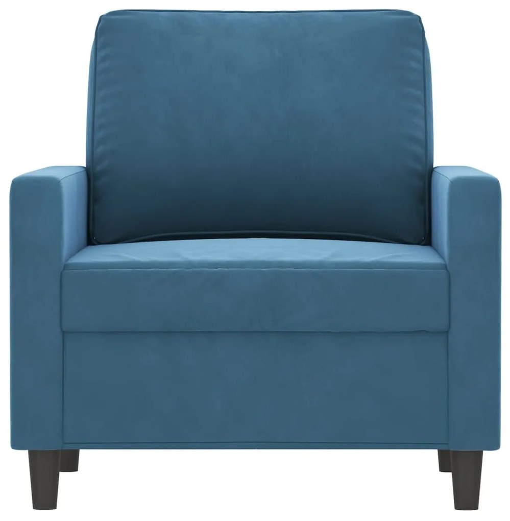 Poltrona 60 cm veludo azul