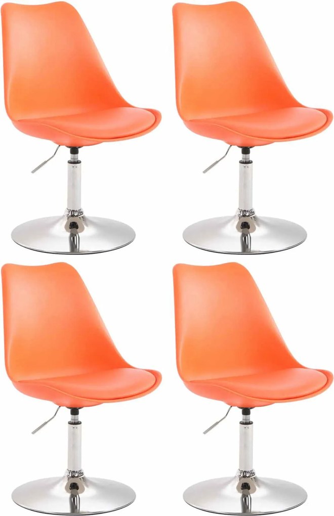 Conjunto de 4 cadeiras de jantar Maverick Laranja