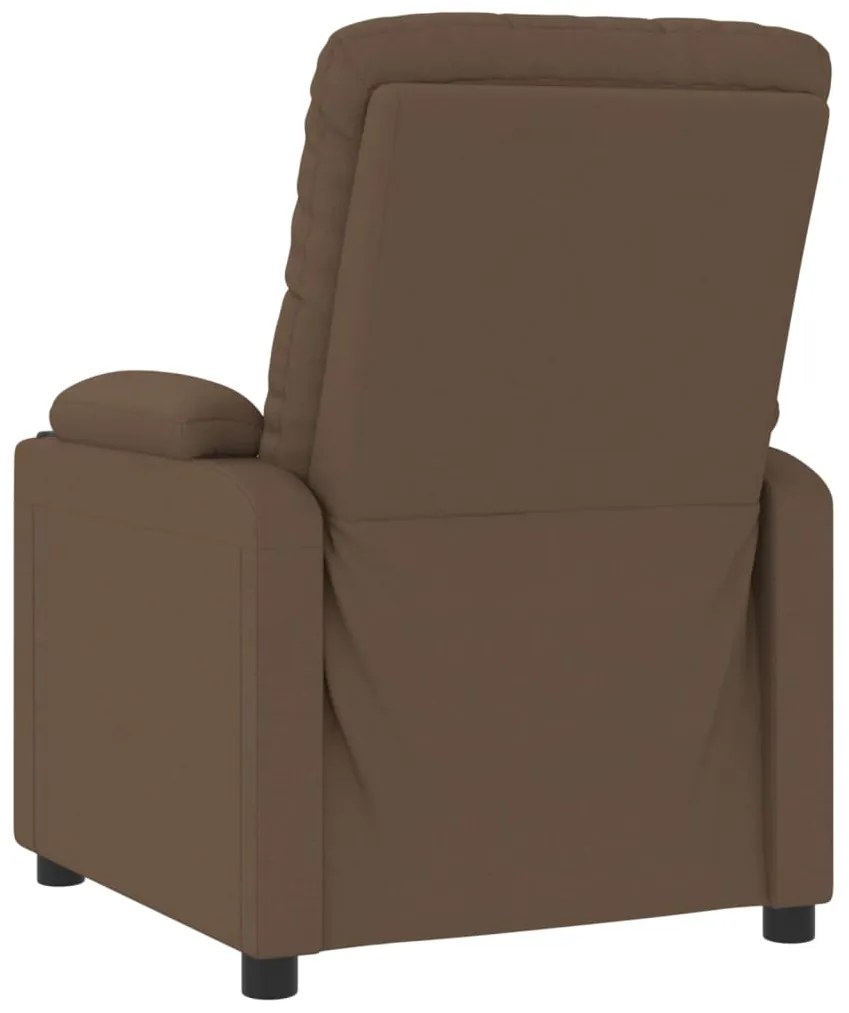 Poltrona elétrica reclinável tecido castanho