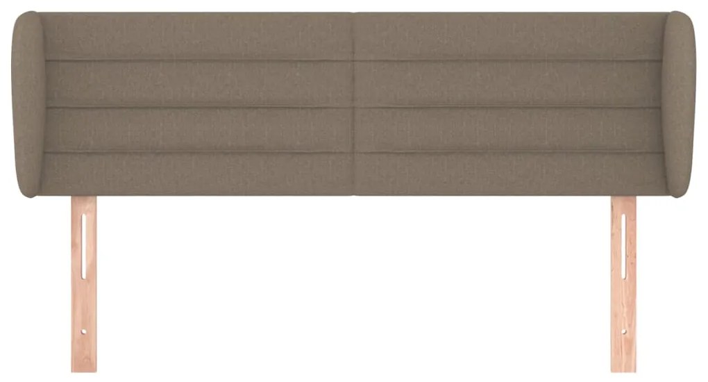 Cabeceira cama abas tecido 147x23x78/88 cm cinzento-acastanhado