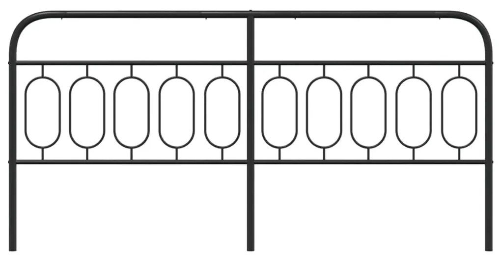 Cabeceira de cama 200 cm metal preto