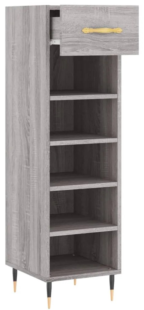 Sapateira 30x35x105 cm derivados de madeira cinzento sonoma
