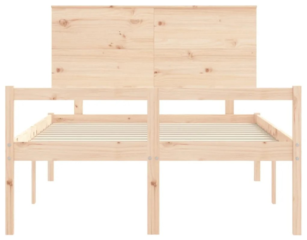 Cama de casal para idosos com cabeceira madeira maciça