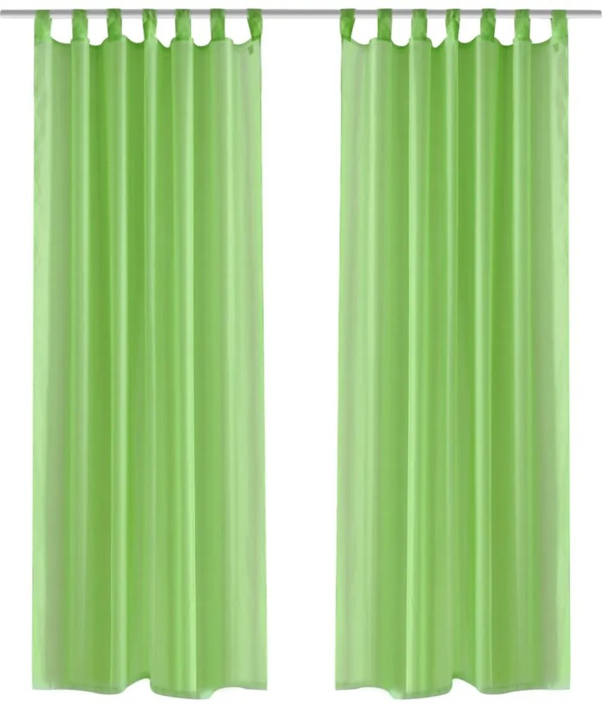 Cortina verde-maçã 140 x 175 cm 2 peças