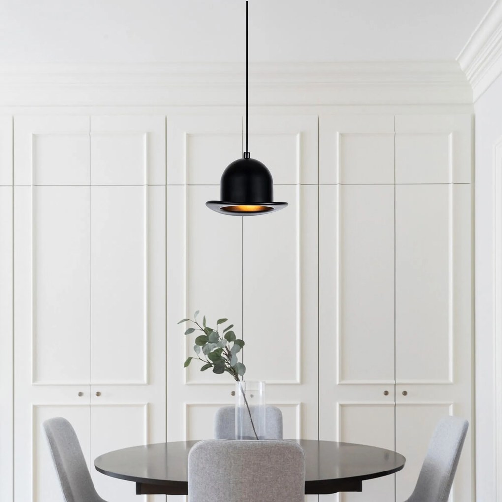 Chandelier Fotr Sivani – Preto – Diâmetro 19 cm x Altura 110 cm