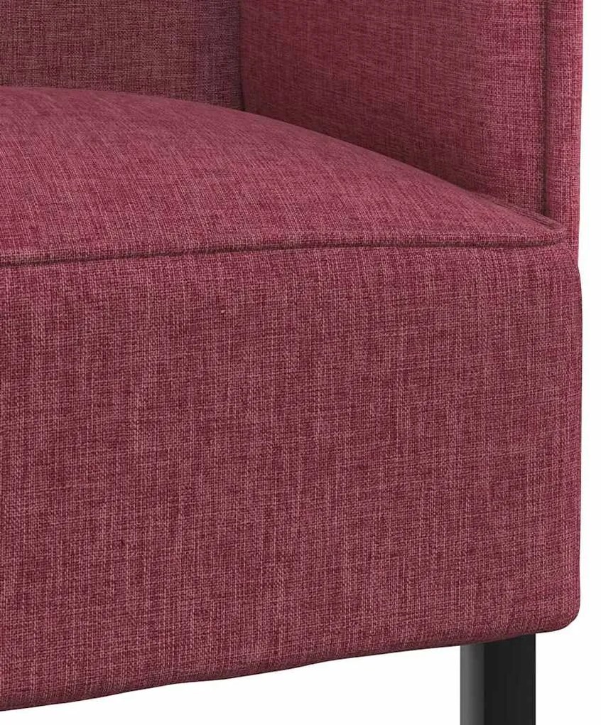 Sofá de Costas Altas Bordô 109x56x121 cm Tecido