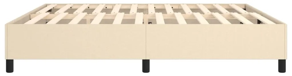 Estrutura de cama sem colchão 200x200 cm tecido cor creme