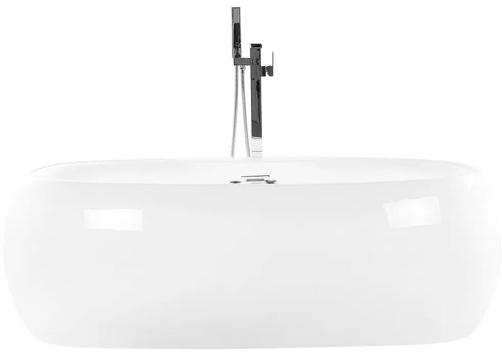 Banheira autónoma em acrílico branco com hidromassagem e LED 180 cm MUSTIQUE Beliani
