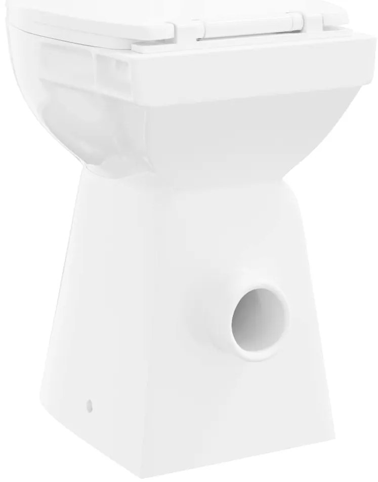 Sanita sem rebordo 7 cm altura extra fecho suave cerâmica branco