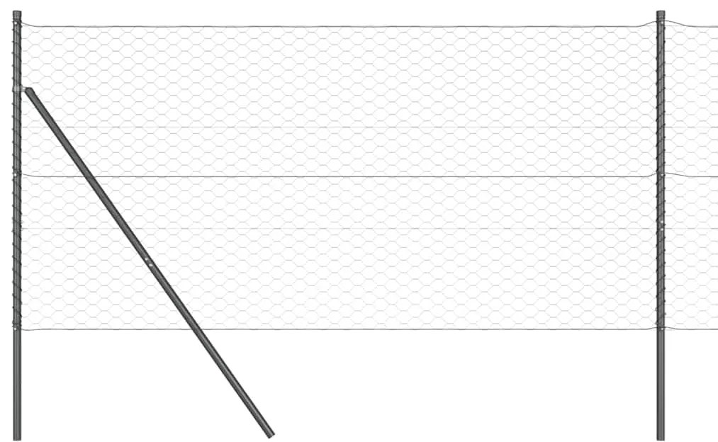Cerca Hexagonal vidaXL Cinza 1.4x10 m Aço