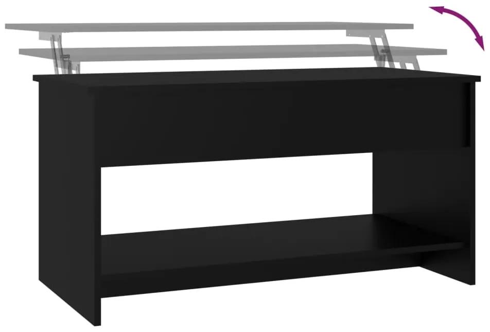 Mesa de centro 102x50x52,5 cm madeira processada preto