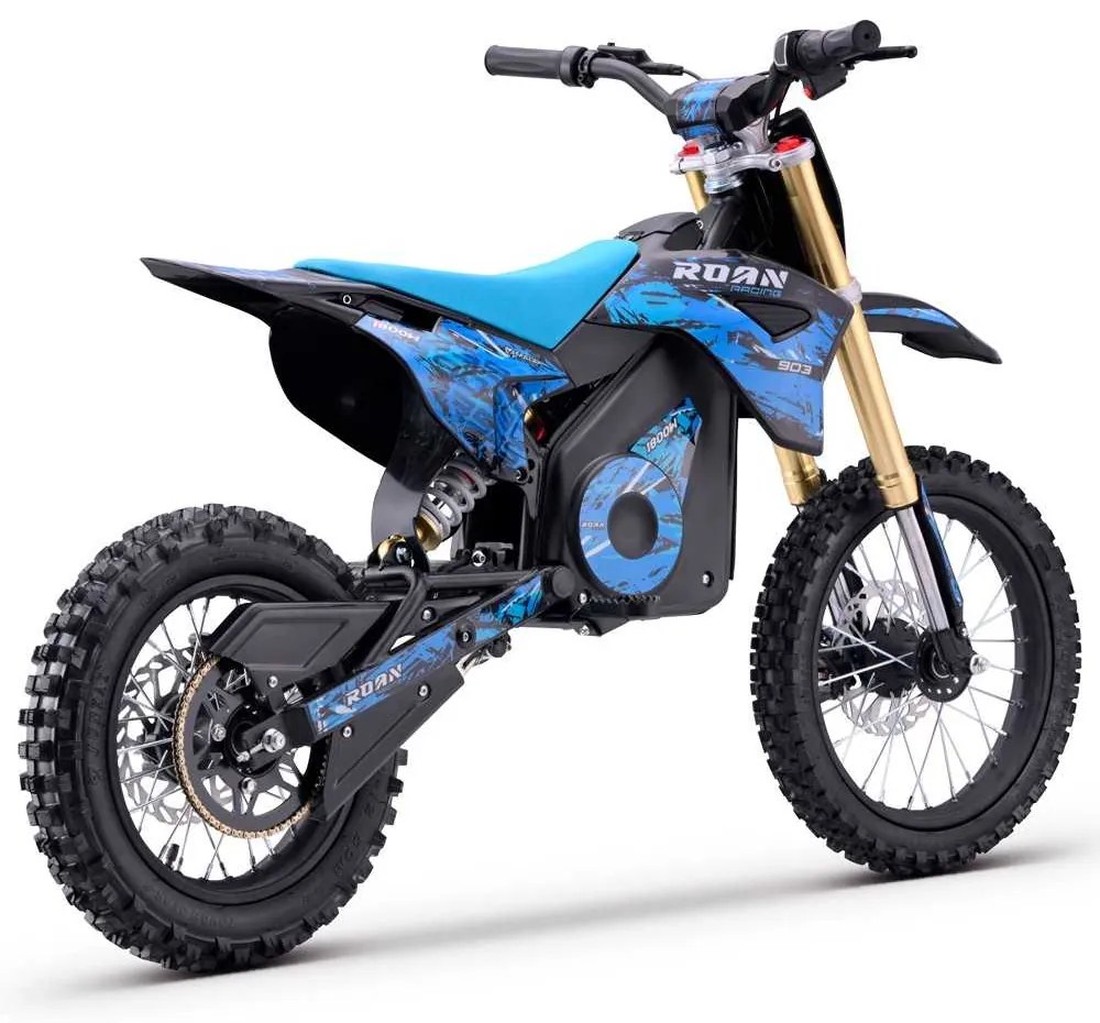 Mini moto elétrica para crianças 1800W Roan 903 batería litio 48V 13Ah Azul