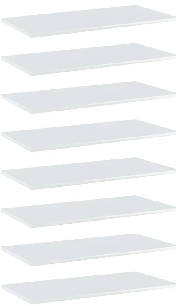 vidaXL Prateleiras para estante 8 pcs 80x40x1,5cm contraplacado branco