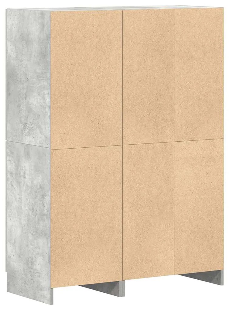 2 pcs armário de cozinha conjunto deriv. madeira cinza cimento