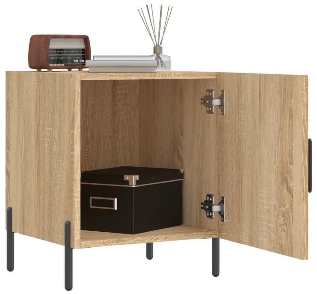 Mesa cabeceira 2pcs 40x40x50cm deriv. madeira carvalho sonoma
