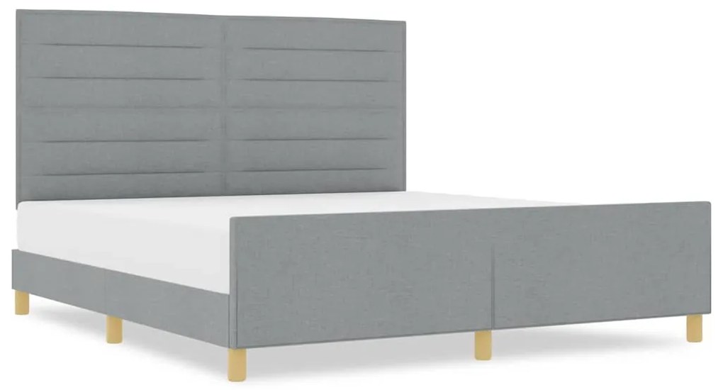 Estrutura de Cama vidaXL Cinza Claro 180x200 cm Tecido