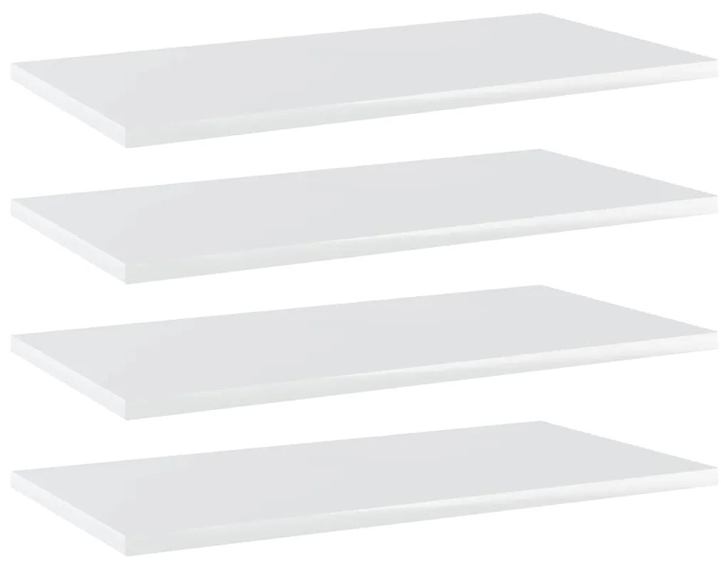 vidaXL Prateleiras para estante 4 pcs derivados de madeira branco
