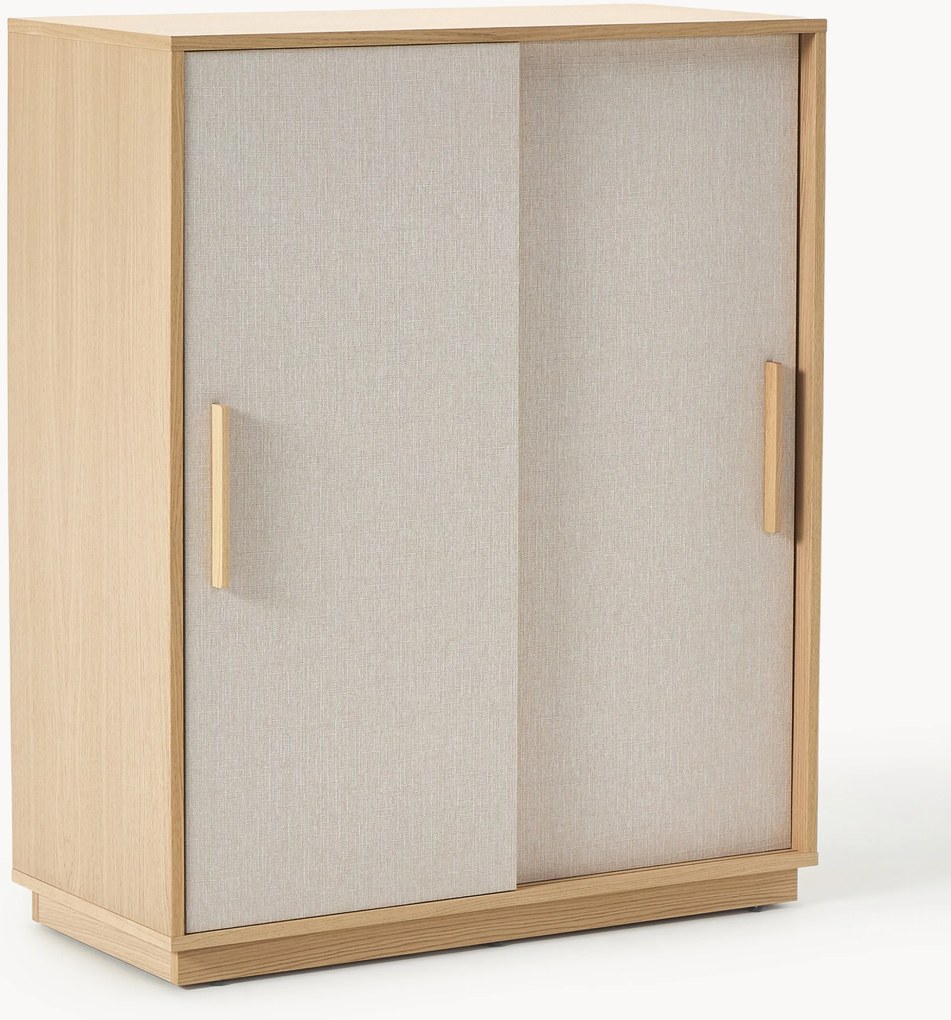 Cómoda alta em madeira com frente estofada Wisp